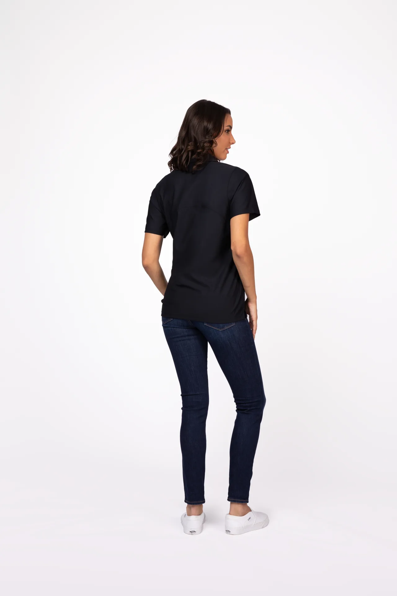Chef Works Z650W-BLK-XS Women's Black Polo Cook Shirt, XS, 100% Polyester