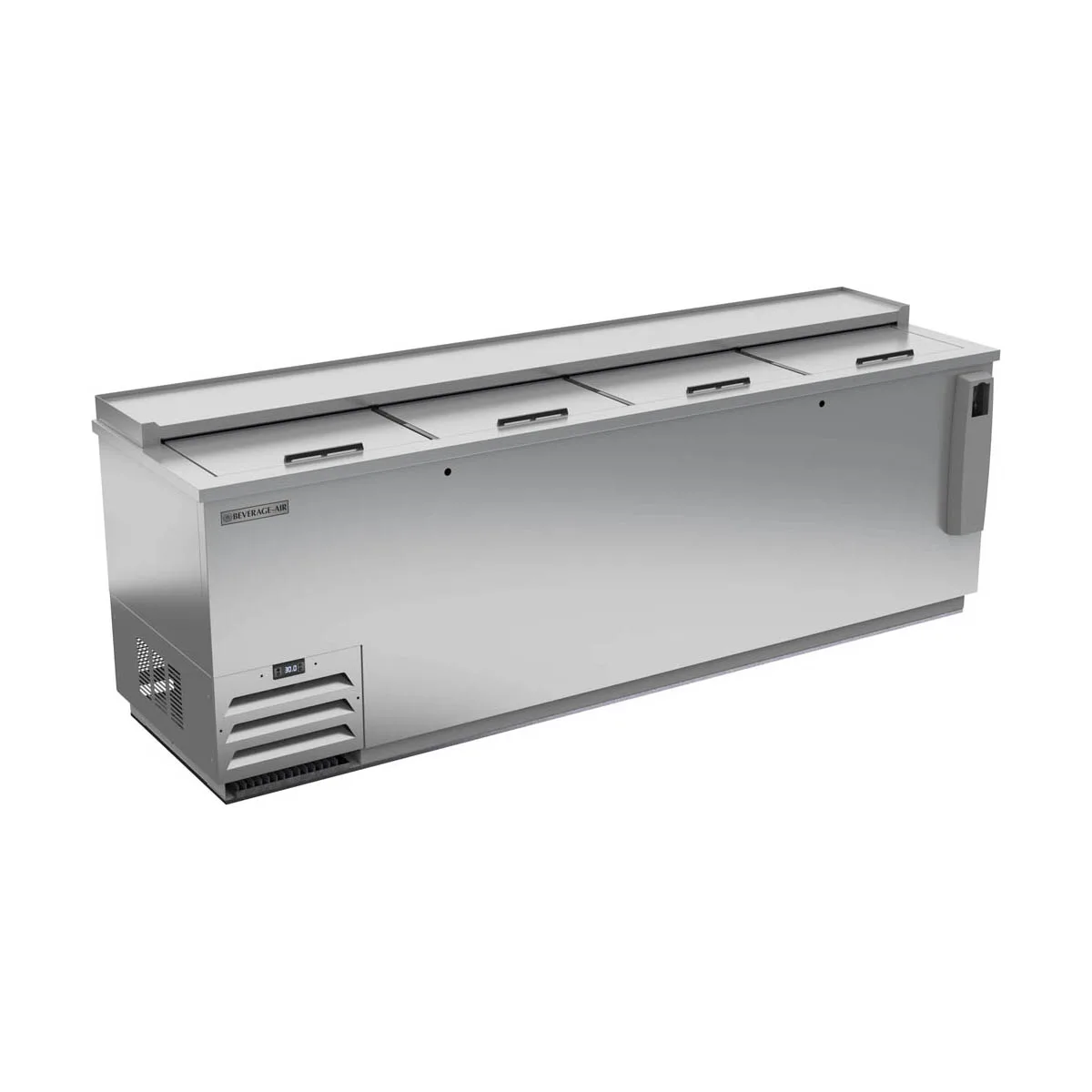 Beverage Air DW94HC-S-29 95" Deep Well Bottle Cooler w/ 4 Sliding Lids, 6 Dividers, 28.63 cu. ft.