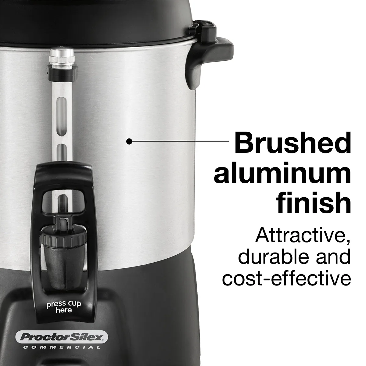 Hamilton Beach 45040R Proctor-Silex Coffee Urn, 40 Cup Capacity with Dual Heaters / 1.090W - 120V
