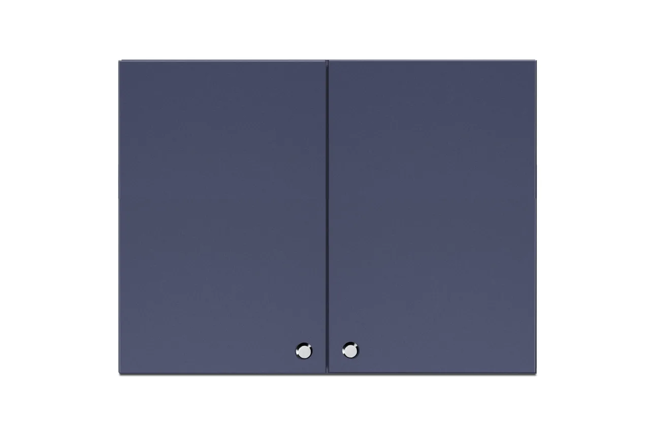 Summit CABMN2418 24"W x 18"H Wall-Mounted Cabinet, Midnight Navy, French Door, Soft-Close, 6-Way Adjustable Hinging
