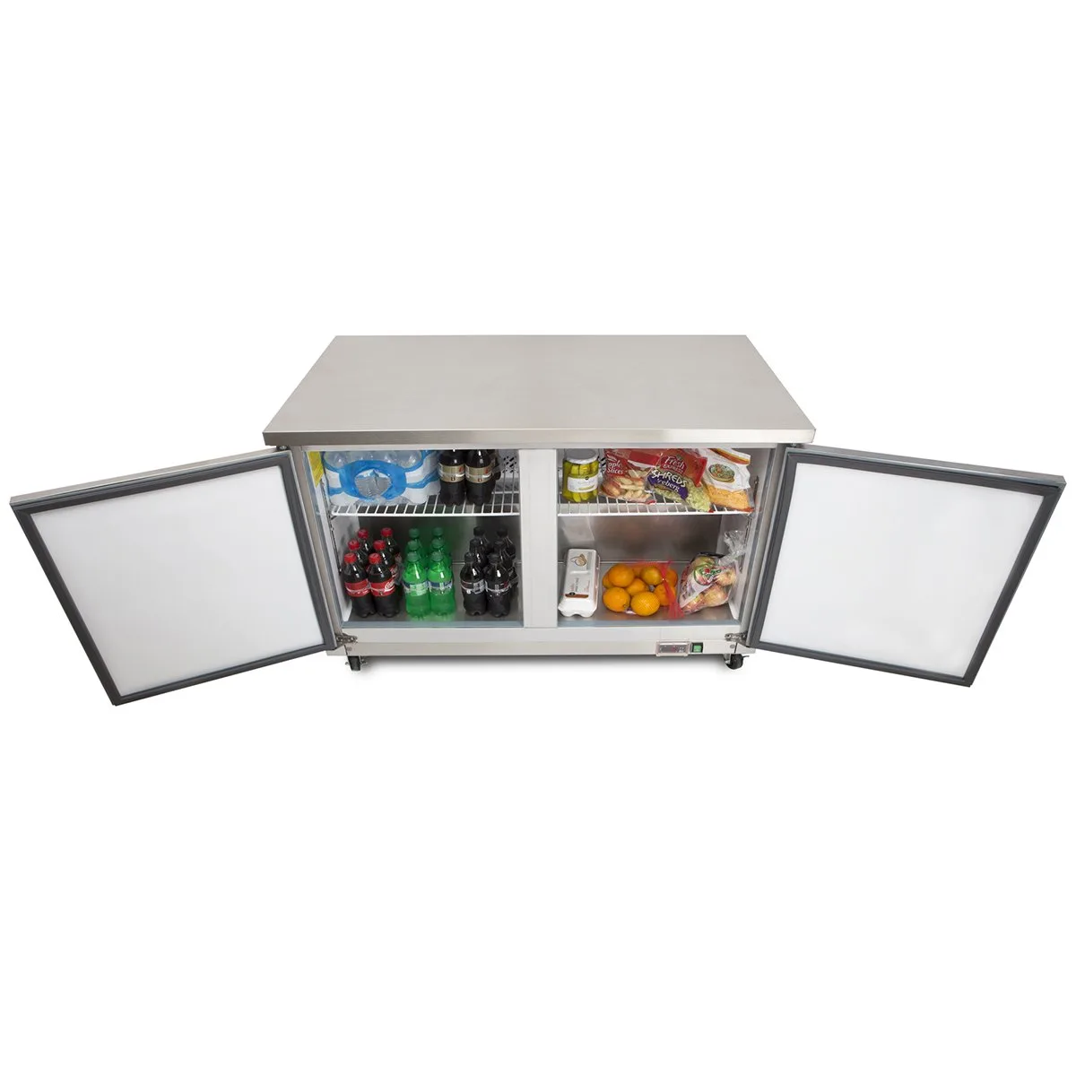 Maxx Cold MXCR60UHC 61" 2-Door Undercounter Refrigerator, Stainless Steel, 15.5 cu. ft.