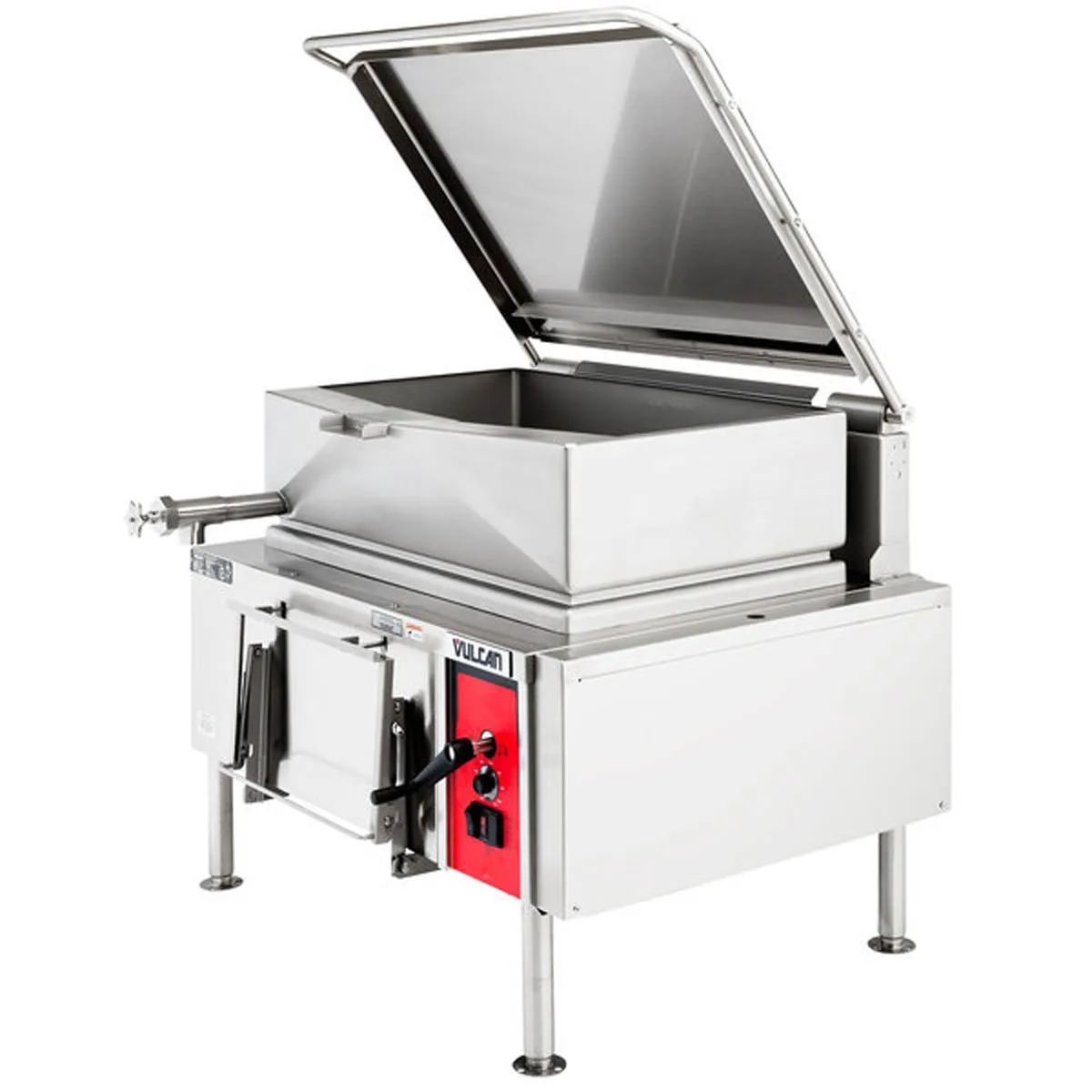 Vulcan VG40 40 Gallon Gas Manual Tilt Braising Pan/Tilt Skillet, Open Frame Base, 120.000 BTU