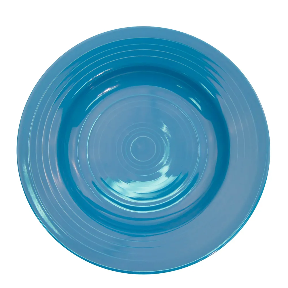 CAC China TG-120-PCK - 22‑oz Porcelain Pasta Bowl, 12" Dia x 1‑7/8" H, Peacock Finish - 1 Dozen