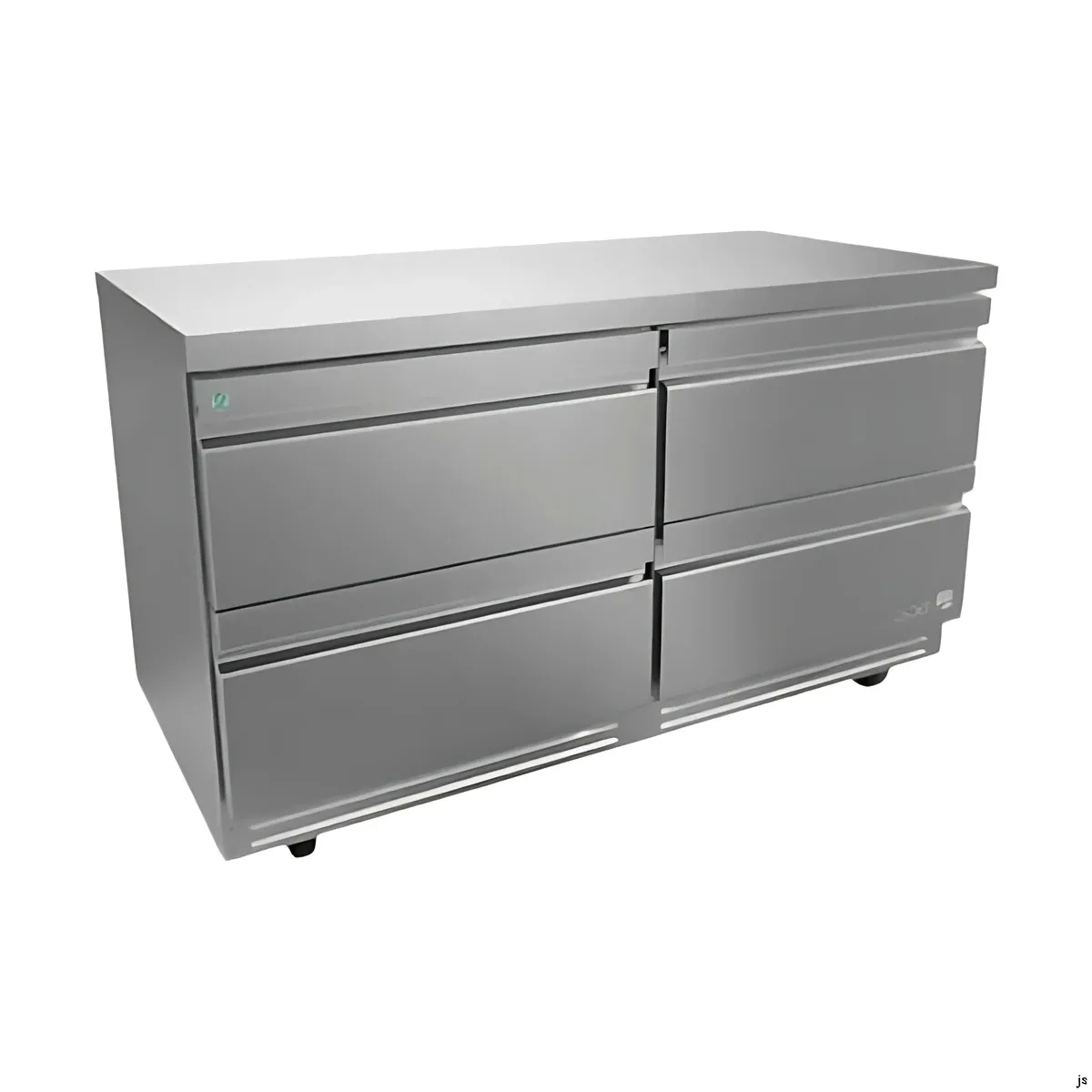 Asber AUTR 48 D4 P 48" 4-Drawer Undercounter Refrigerator, Stainless, Front Breathing, 16.7 cu. ft.