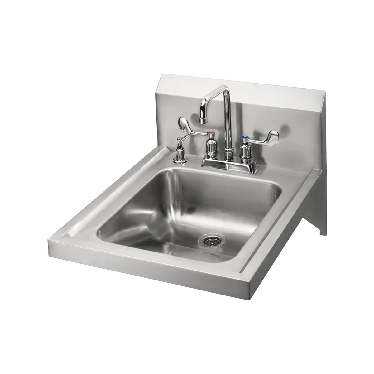 Krowne HS-50 20" Wall Mounted Hand Sink with Wrist Faucet & Soap Dispenser
