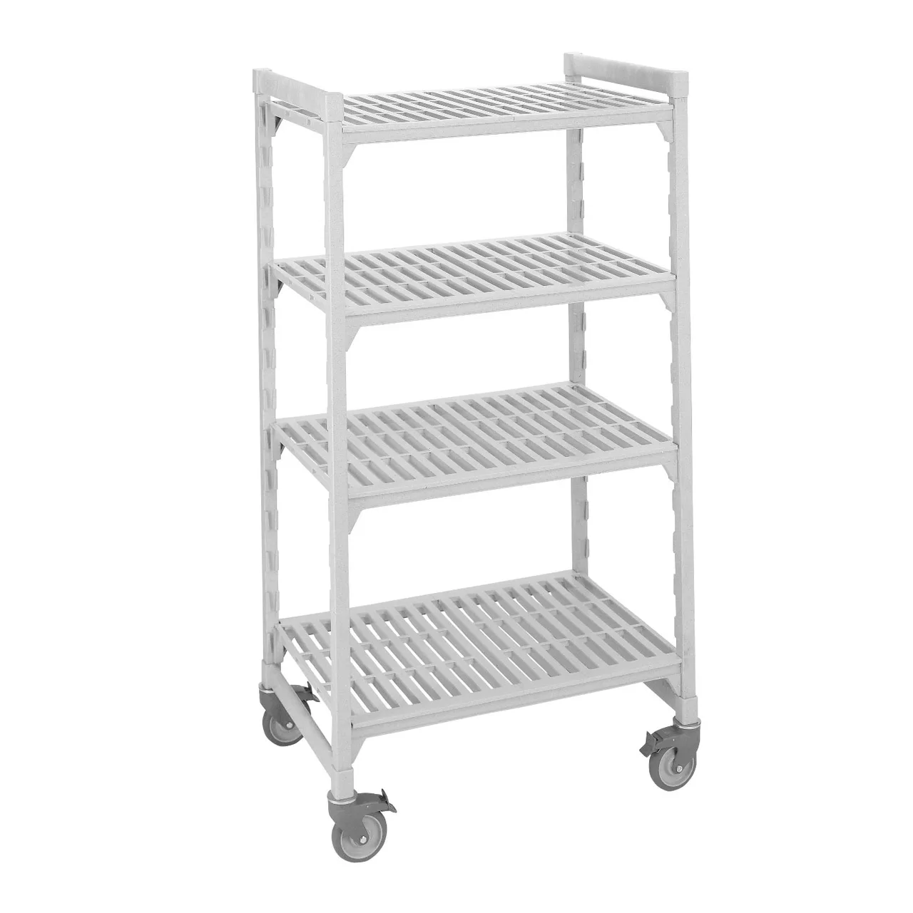 Cambro CPHU213675V4480 Camshelving® Premium 4-Shelf Vented Mobile Starter Unit - 21" x 36" x 75"