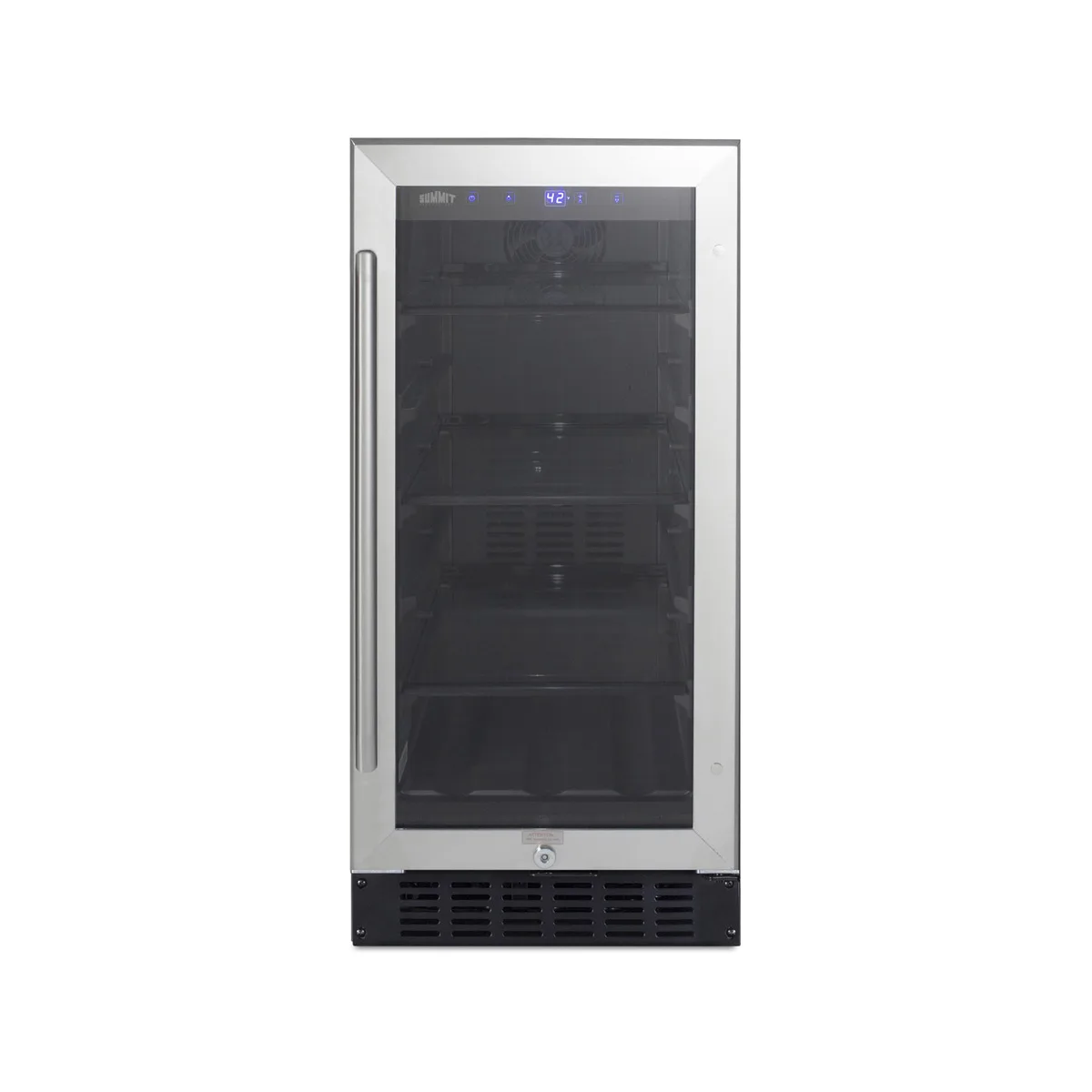 Summit ALBV15 Undercounter Beverage Center with Glass Door, in Black, 2.3 cu.ft