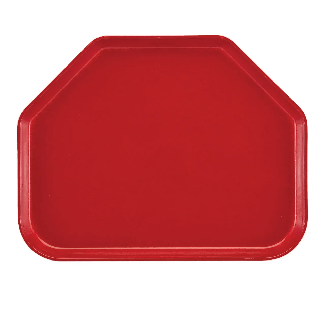 Cambro 1418TR521 Camtray Trapezoid Tray, 14" x 18", Fiberglass Red, Dishwasher Safe, NSF, USA