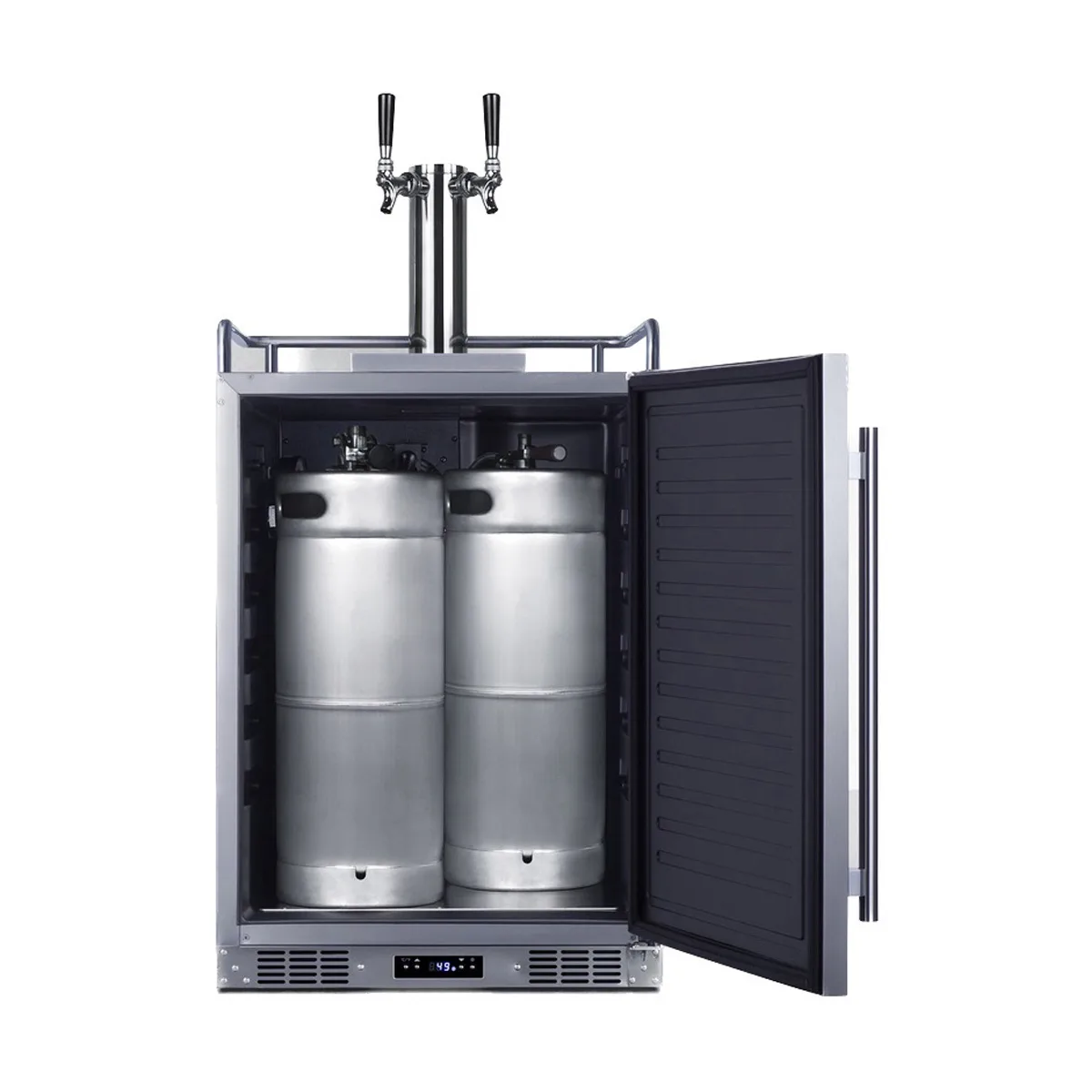 Summit SBC682WKDTWIN – 24" Wine Keg Cooler, 5.6 cu ft, 3 × 1/6‑Barrel Kegs, Twin Tap, +34°‑+68°F