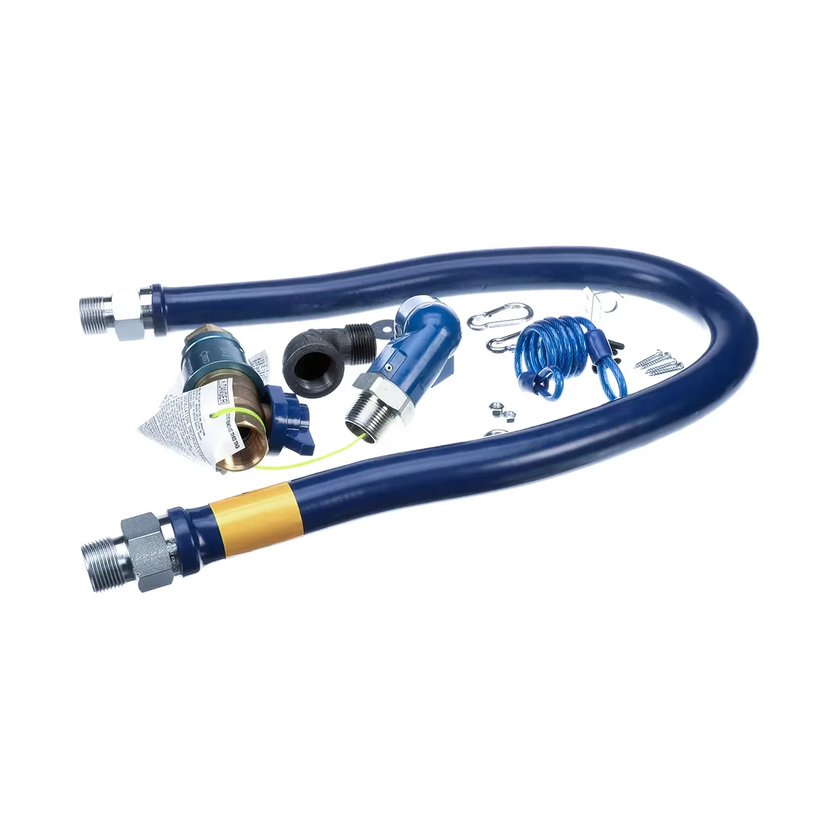 Dormont 16100KITCFS48 Safety Quik 48" Gas Connector Kit, Swivel MAX, Elbow, Restraining Cable, 1 Dia