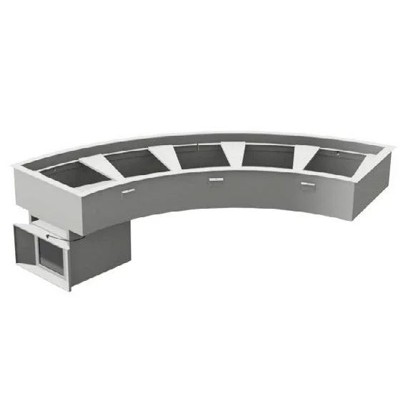 Randell RCP-6C-R050 Drop-In Curved Cold Food Unit, Refrigerated, 71" L