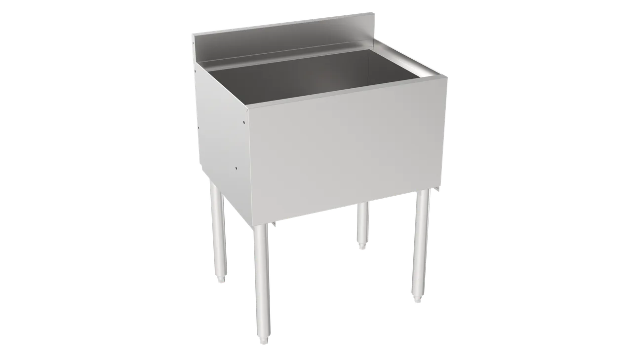 Krowne 18-24 Silver Series Insulated Ice Bin with Full Sliding Cover