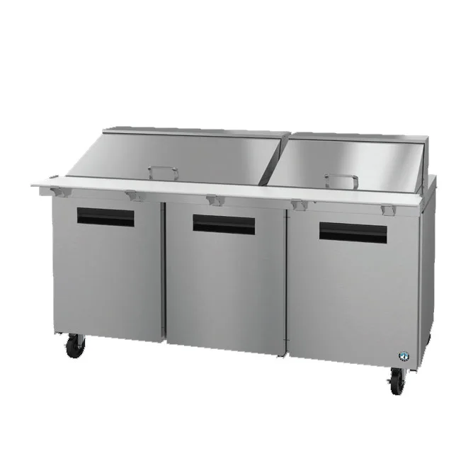 Hoshizaki SR72B-30M 72" Mega Top Sandwich / Salad Prep Table w/ 3 Doors, 30 Pans