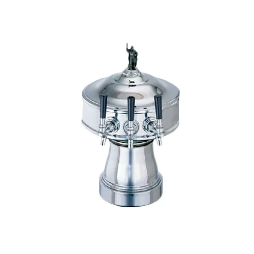 Perlick 4005-3B Gambrinus Draft Beer Dispensing Tower, Satin Chrome, 3 Faucets