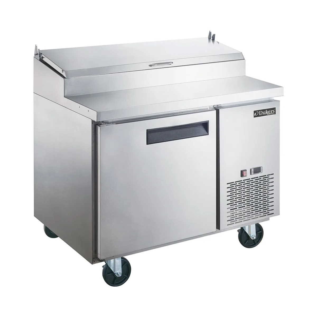 Dukers Appliance Co DPP44 44" Refrigerated Pizza Prep Table w/ 1 Door, (6) 1/3 Size Pans 
