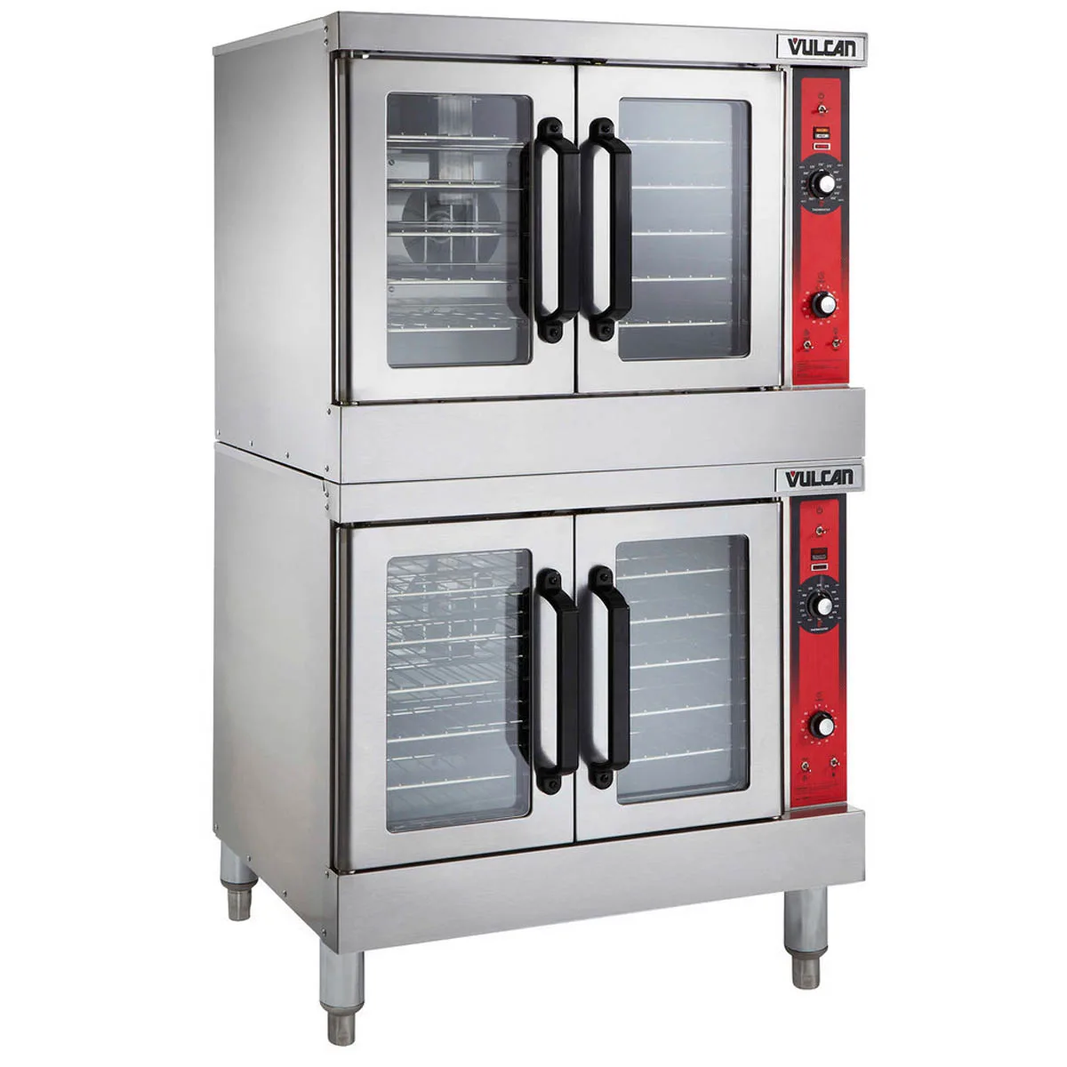 Vulcan VC55GD Full Size Gas Convection Oven with Double Deck, Solid State Controls, 100.000 BTU