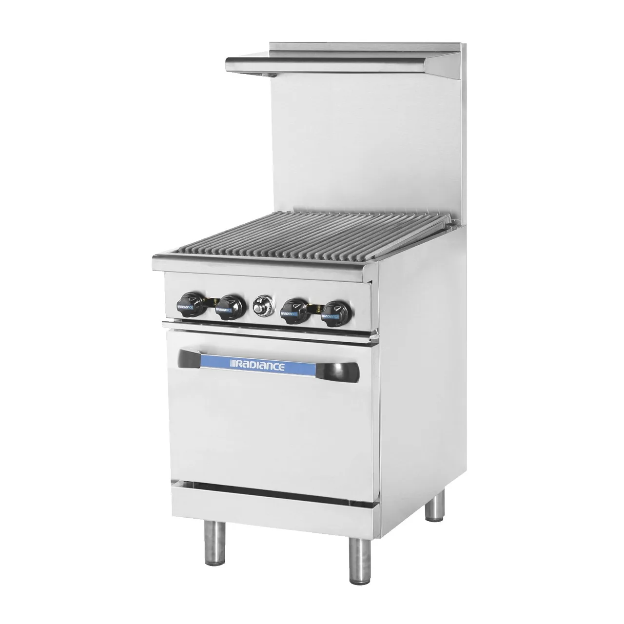 Turbo Air TAR-24RB 24" Natural Gas Restaurant Range w/ 24" Charbroiler, (1) Space Saver Oven, 95.000 BTU