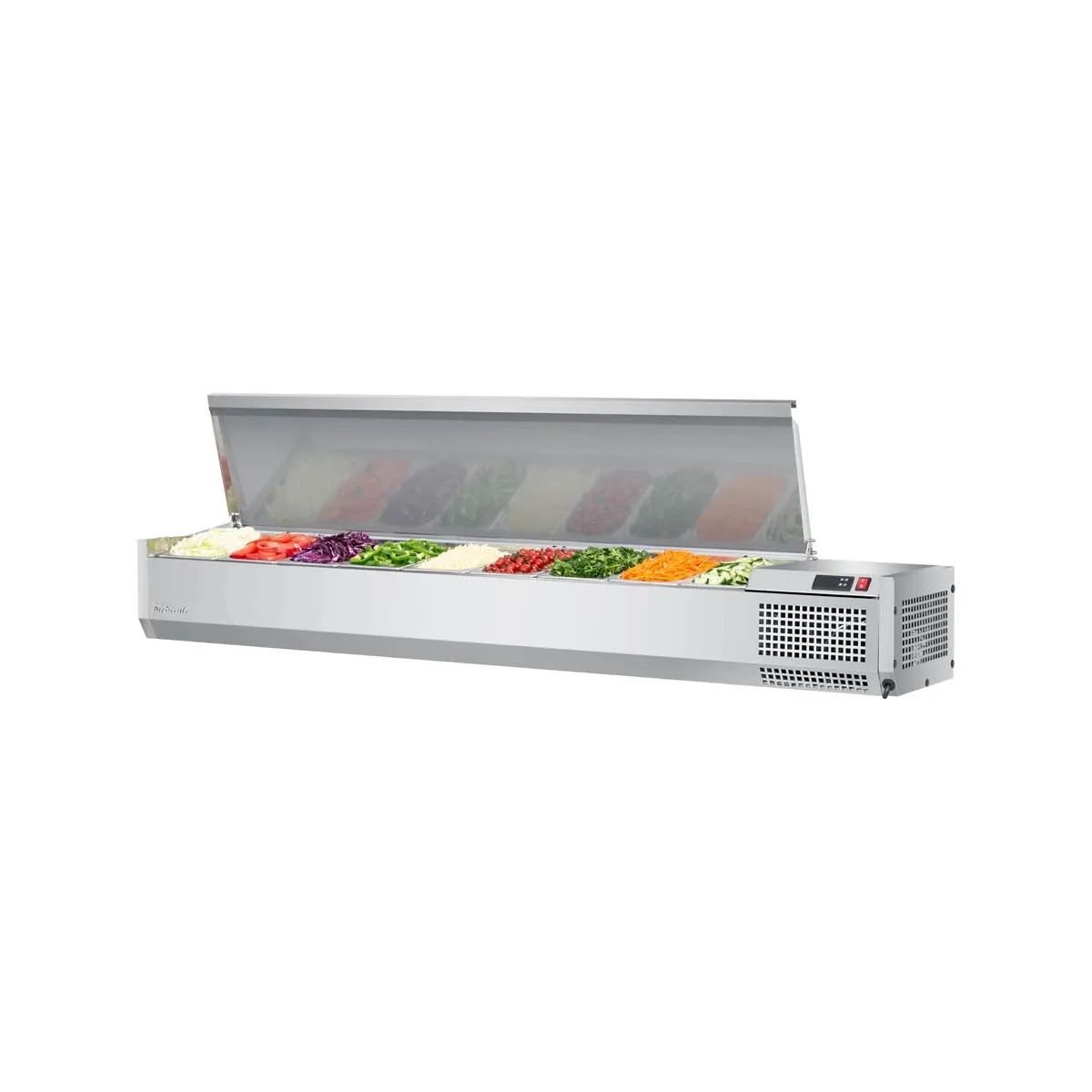 Turbo Air CTST-1800-N 70" E-Line Countertop Salad Table, 9 Pan Capacity