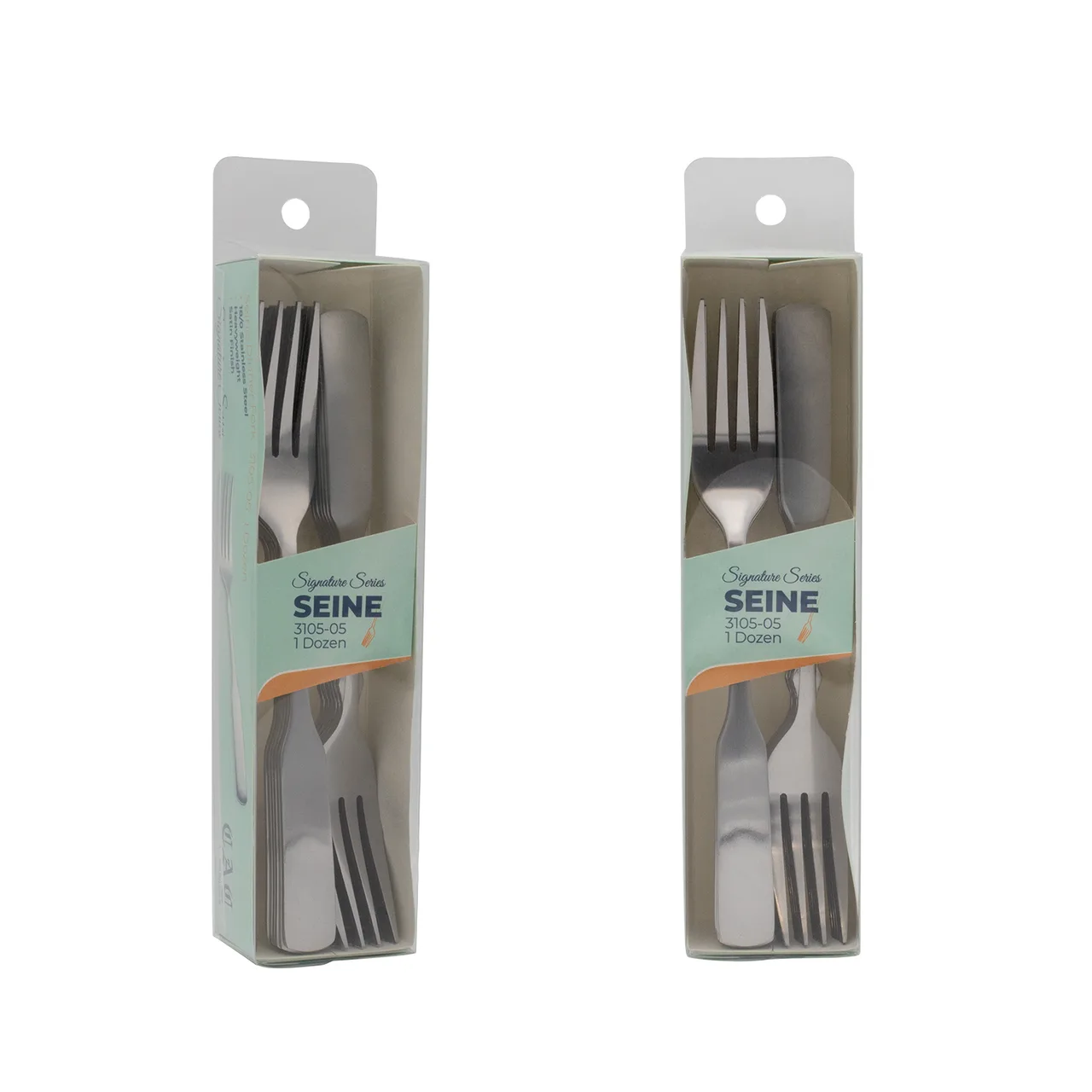 CAC China 3105-05 Seine Dinner Fork, 7 3/4" Length, 18/0 Stainless Steel Heavy, - 1 Dozen
