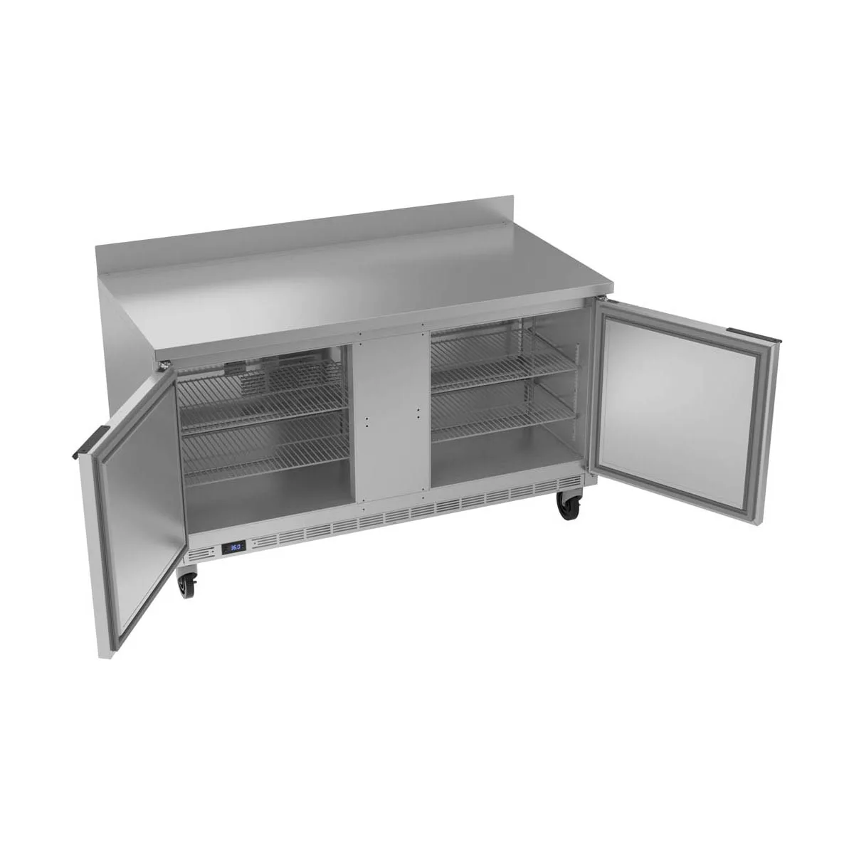 Beverage Air WTR60AHC-FIP 60" 2-Section WorkTop Refrigerator w/ 2 Doors, 14.75 cu. ft.
