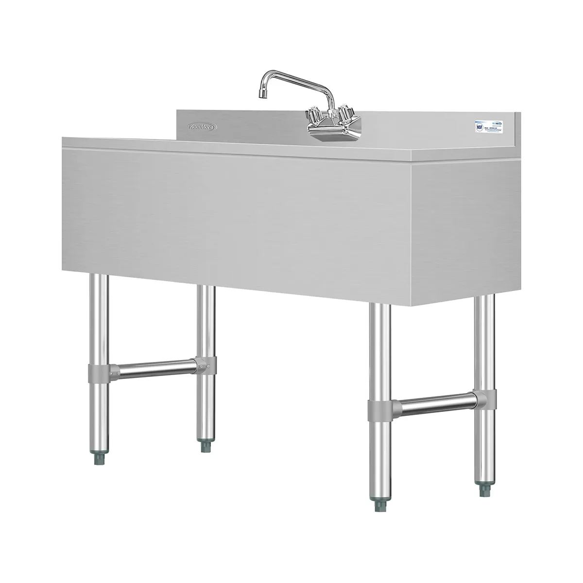 Koolmore SBR3B38-320 38" Underbar Sink Units, 3 Compartment without Drainboard