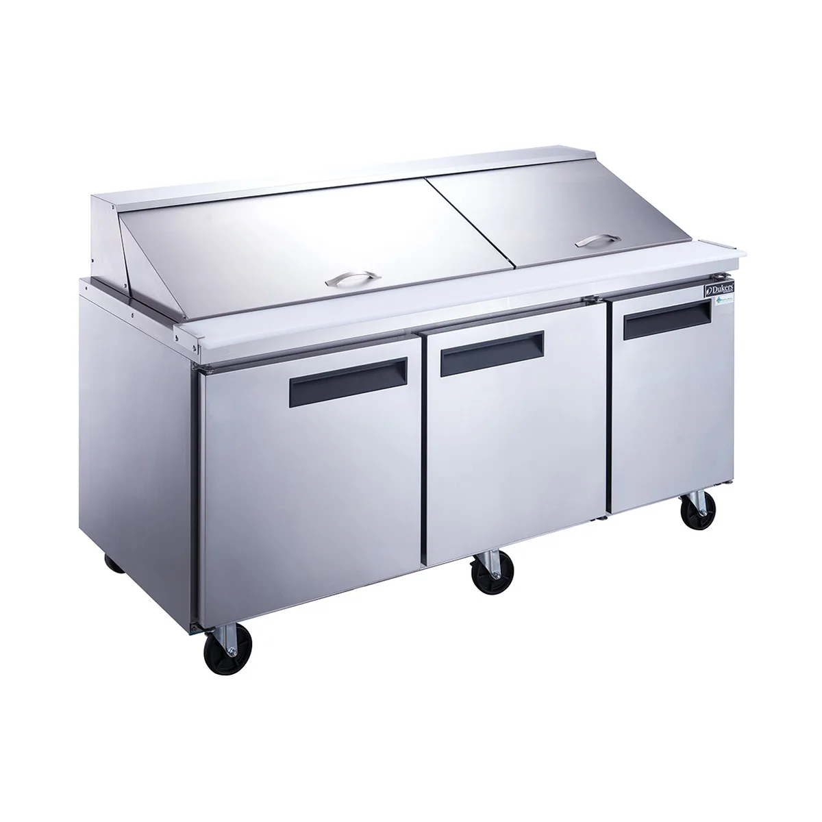 Dukers Appliance Co DSP72-30M-S3 72" Mega Top Sandwich/Salad Prep Table w/ 3 Doors, 30 Pans