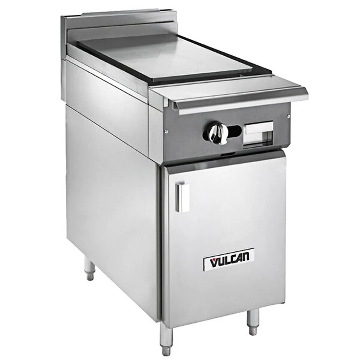 Vulcan V1P18B 18" Gas Heavy Duty Range w/ 18" Full Plancha Top, (1) Cabinet Base, 17.500 BTU