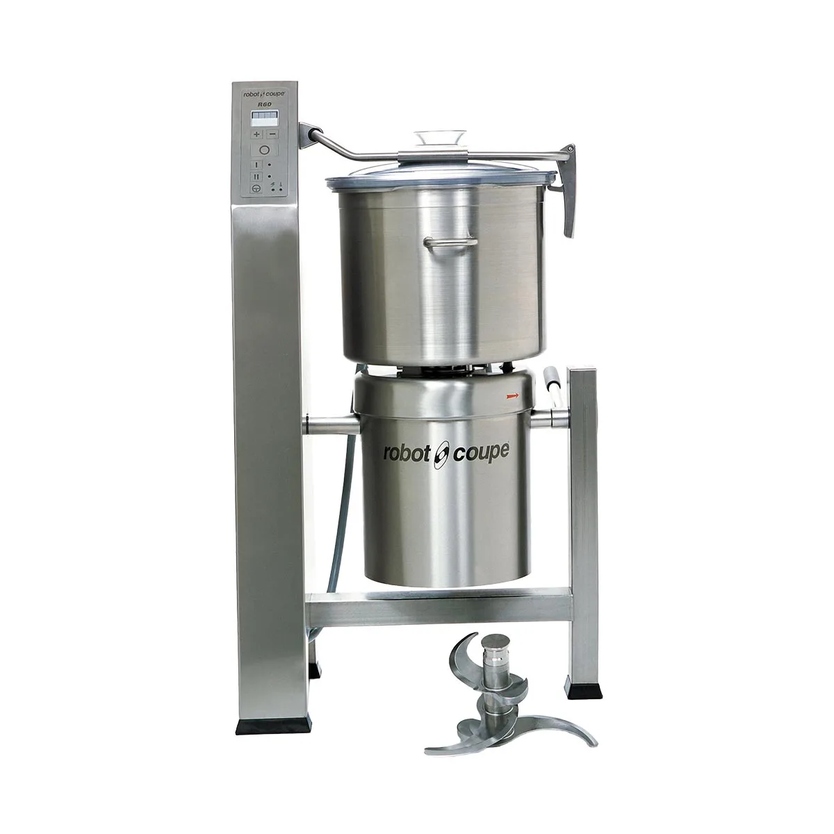 Robot Coupe R60T Vertical Cutter Mixer, (3) Blades and 60L Bowl, 16 hp, 2-Speed , 1800 - 3600 RPM