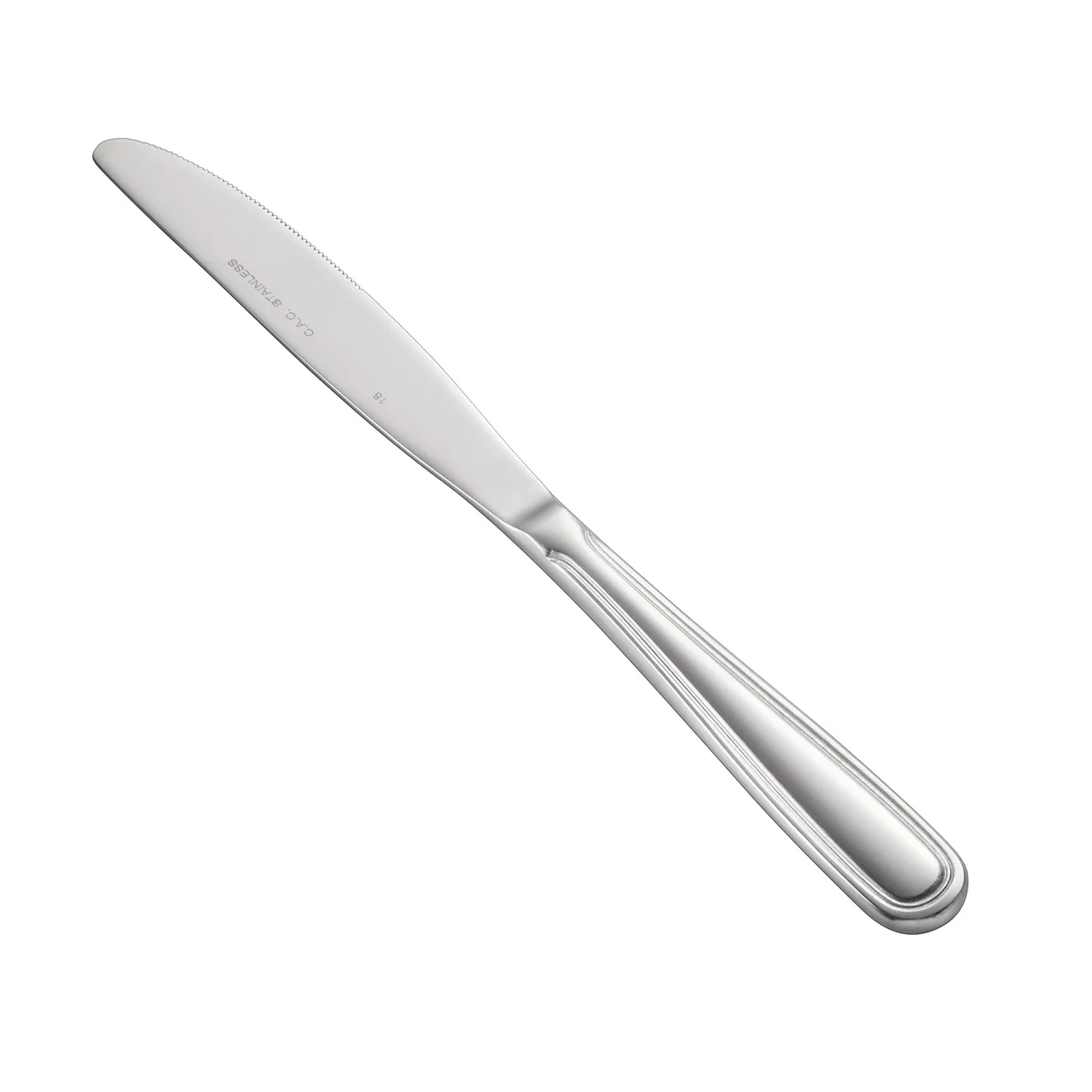 CAC China 8002-08 Elite Dinner Knife, 8-7/8" Solid Handle, Heavy 18/8 Stainless Steel - 1 Dozen