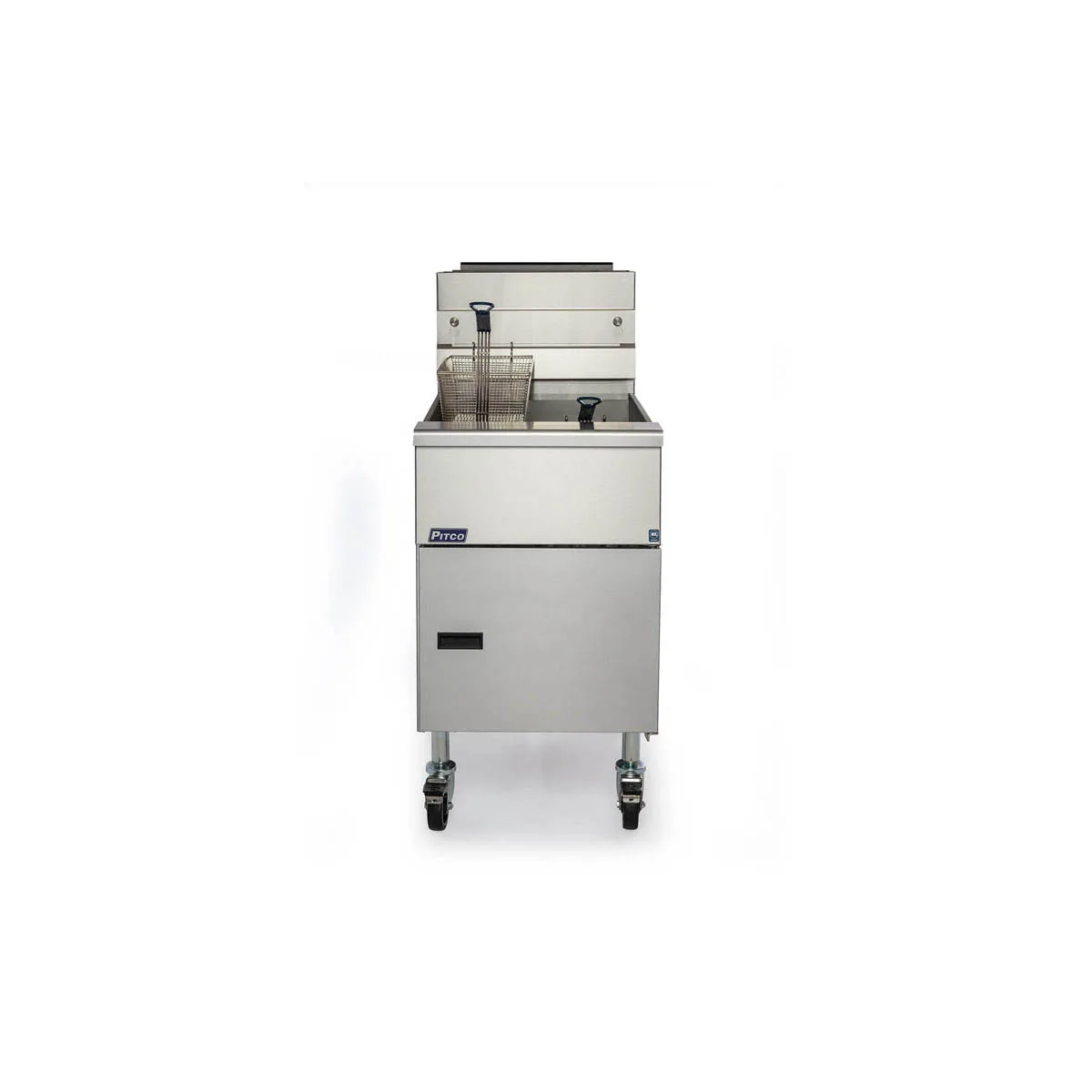 Pitco SE18 19" Floor Model Electric Full Pot Fryer w/ 90-Lb. Capacity, 2 Twin or 1 Full Baskets