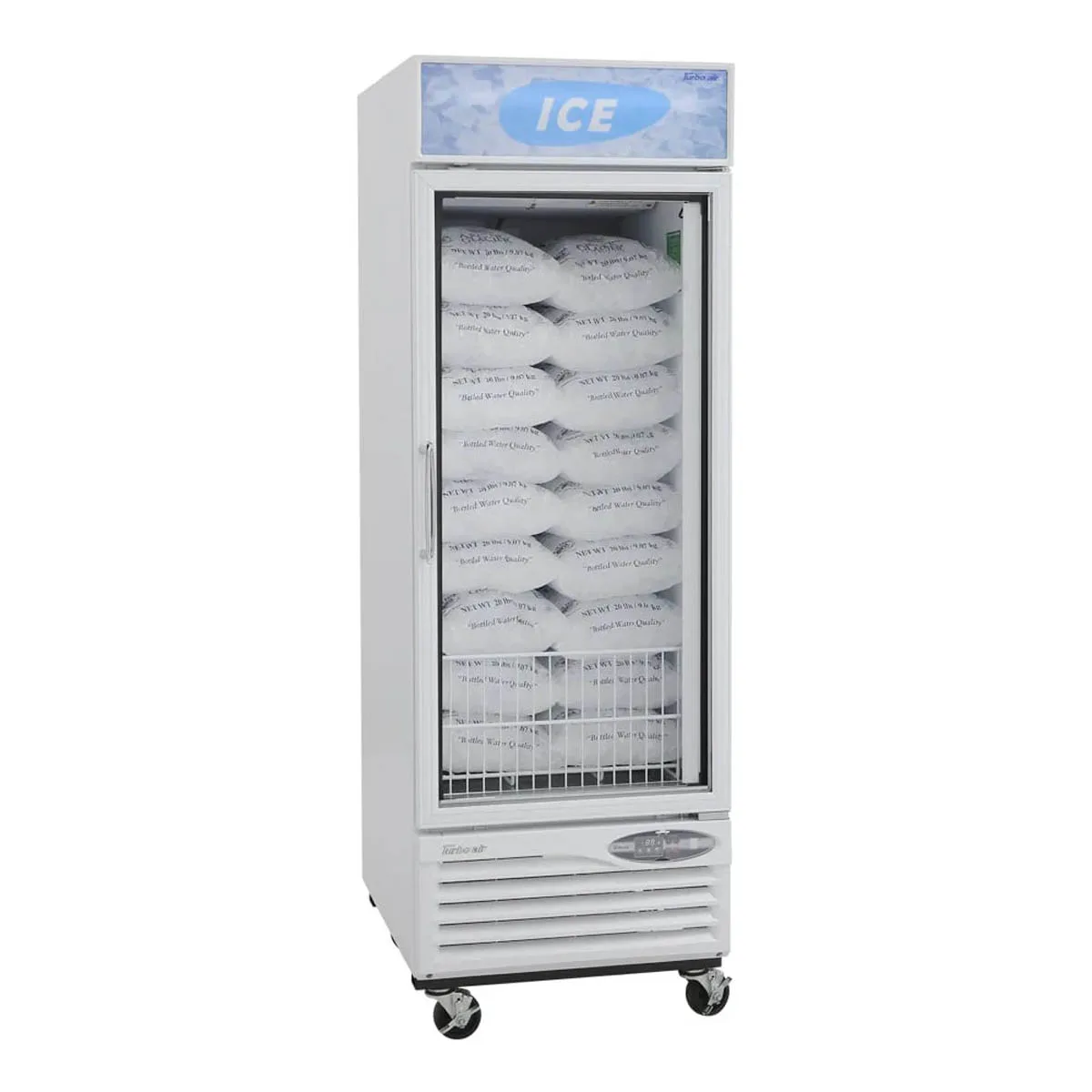 Turbo Air TGIM-23W-N 27" Indoor Ice Merchandiser w/ Glass Door, Auto Defrost, 18 cu. ft.