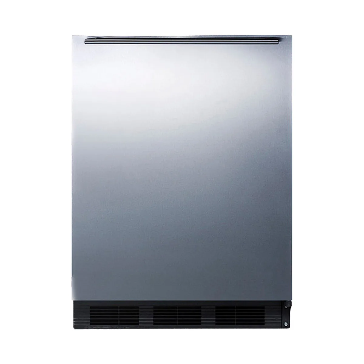 Summit FF7BKBISSHH 24" Built-in Undercounter Refrigerator in Black, Stainless Steel Door, 5.5 cu. ft.