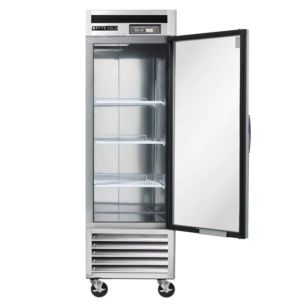 Maxx Cold MCR-23FDHC 26" 1-Section Reach-In Refrigerator w/ Solid Door, Bottom Mount, Stainless Steel, 19 cu. ft