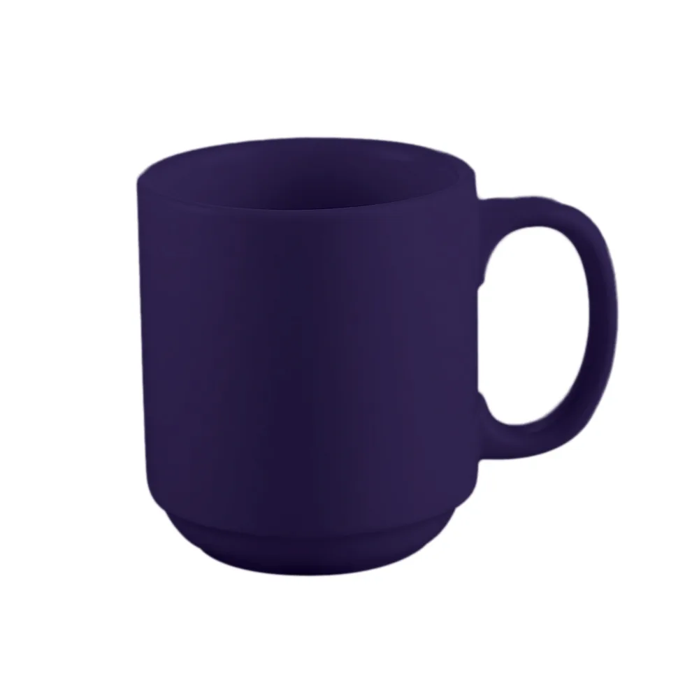 CAC China PRM-12-CBU - 12‑Ounce Blue Stoneware Mug, 3‑1/4" Dia, Stackable, Microwave Safe - 1 Dozen