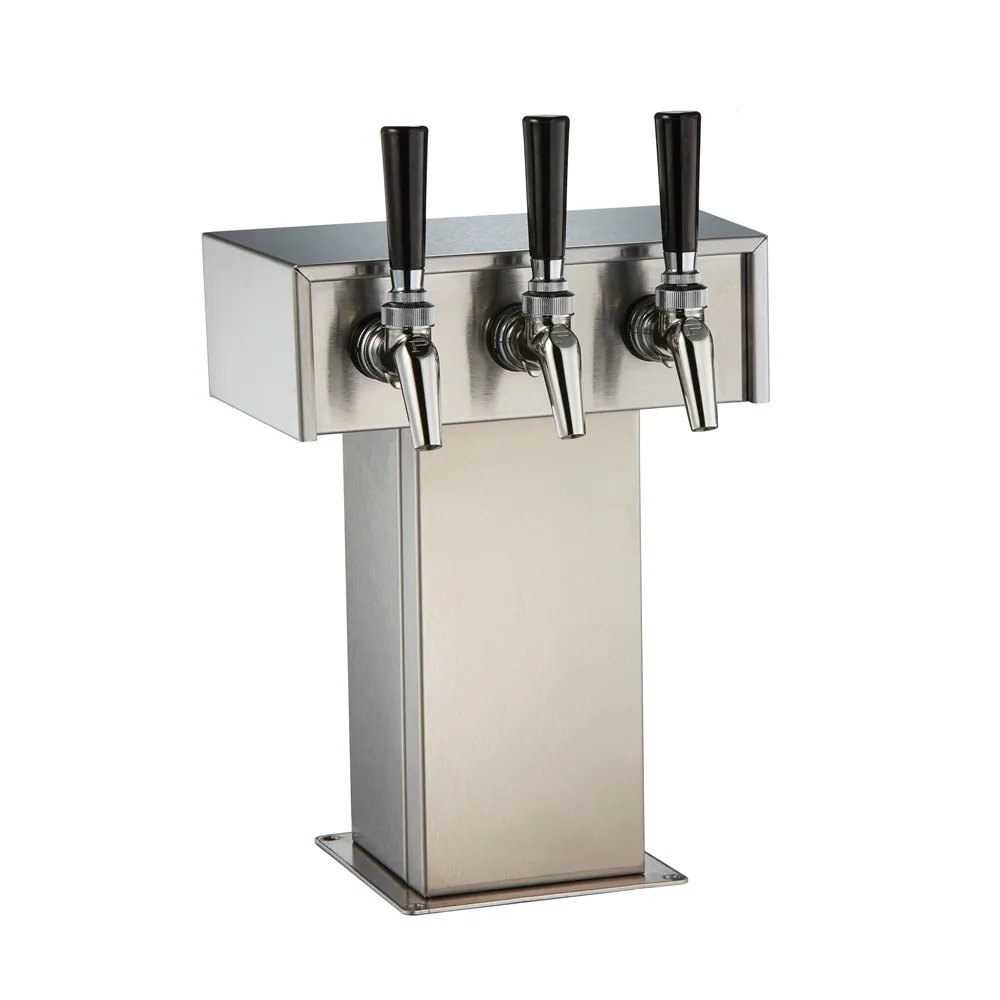 Perlick 4006-3B4 Tee Draft Beer Dispensing Tower, 13-1/4" Faucet Clearance