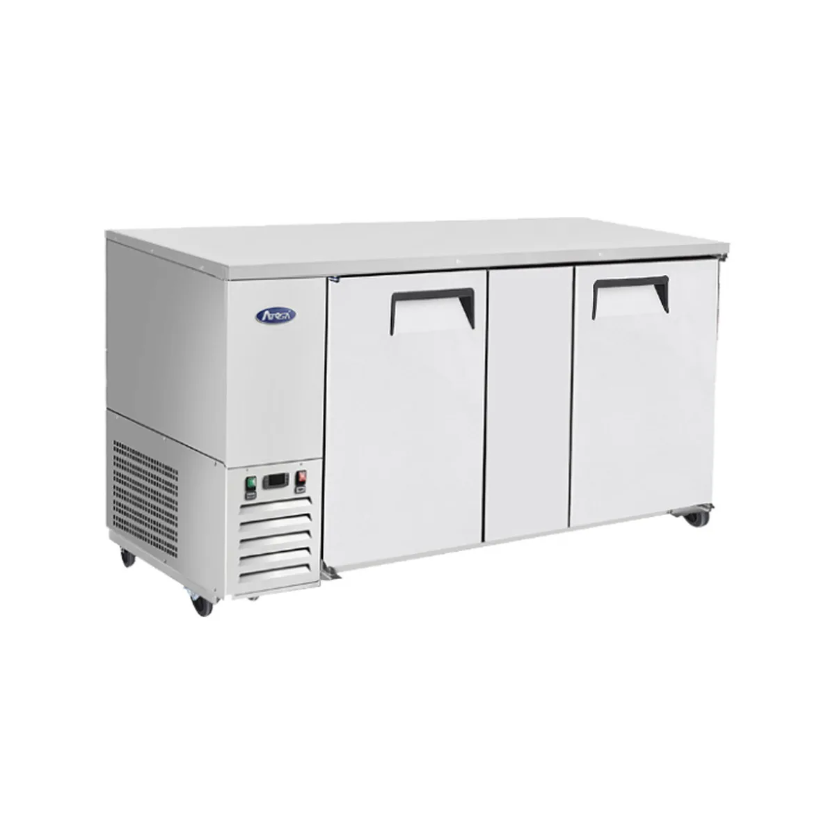 Atosa USA MBB69GR 68" Two Section Back Bar Cooler with Solid Door, 21.5 cu. ft.