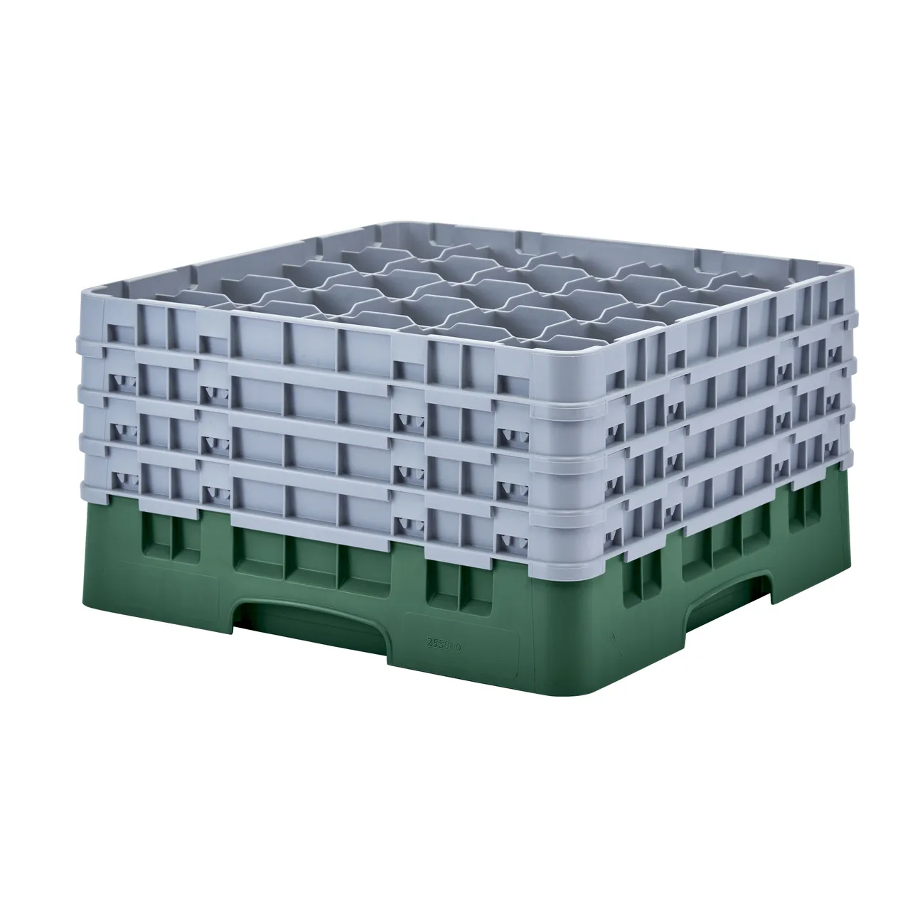Cambro 25S900119 Camrack Glass Rack, Full Size, Sherwood Green, 19-3/4" x 19-3/4", 25 Compartments, 3-7/16" Max Dia
