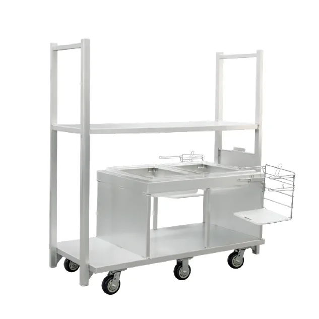 New Age 52655 Aluminum Frame Grab & Go Cart with Plastic Bag Holders