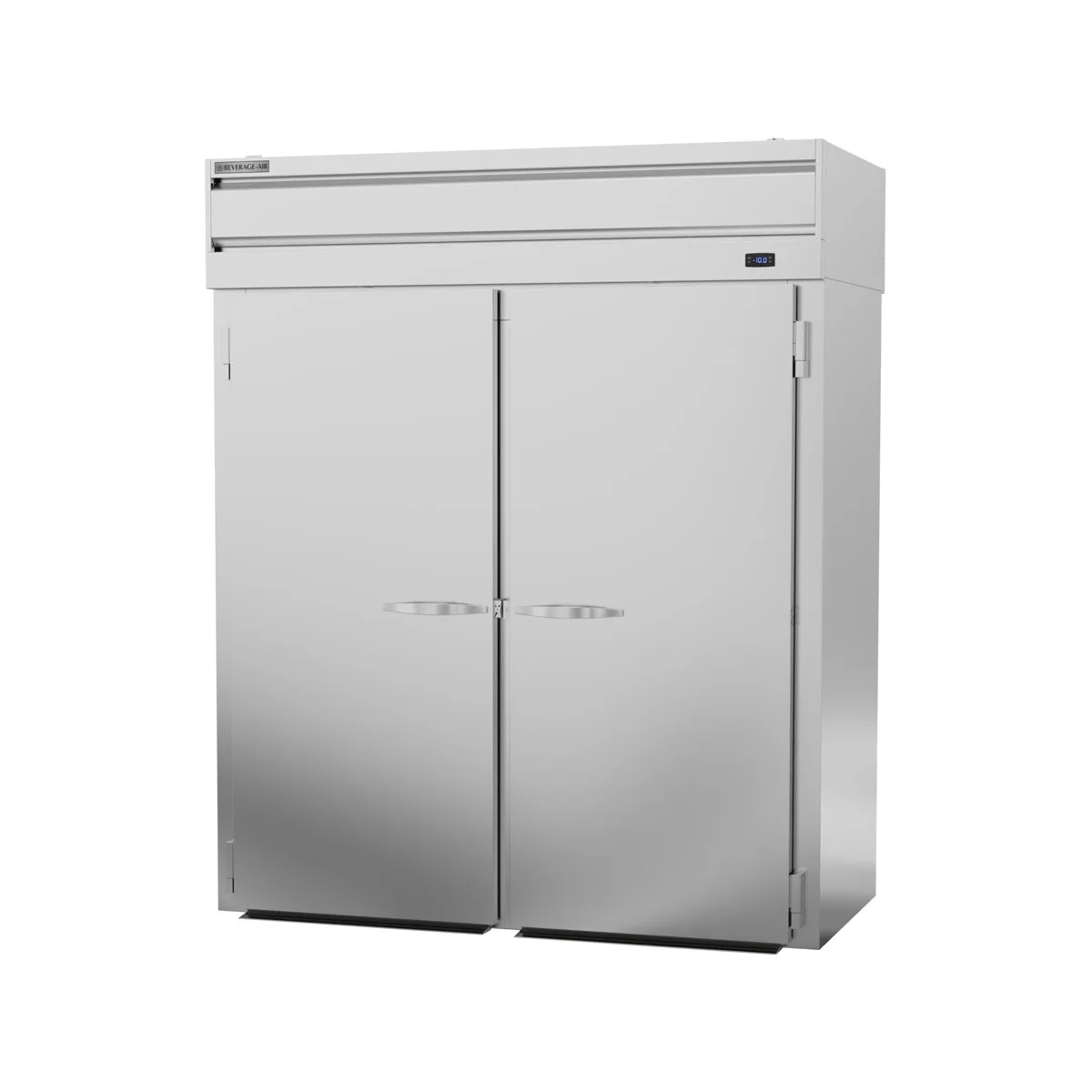 Beverage Air PFT2HC-1AS 69" Two Section Roll-Thru Freezer w/ 4 Solid Doors, 78.5 cu. ft.