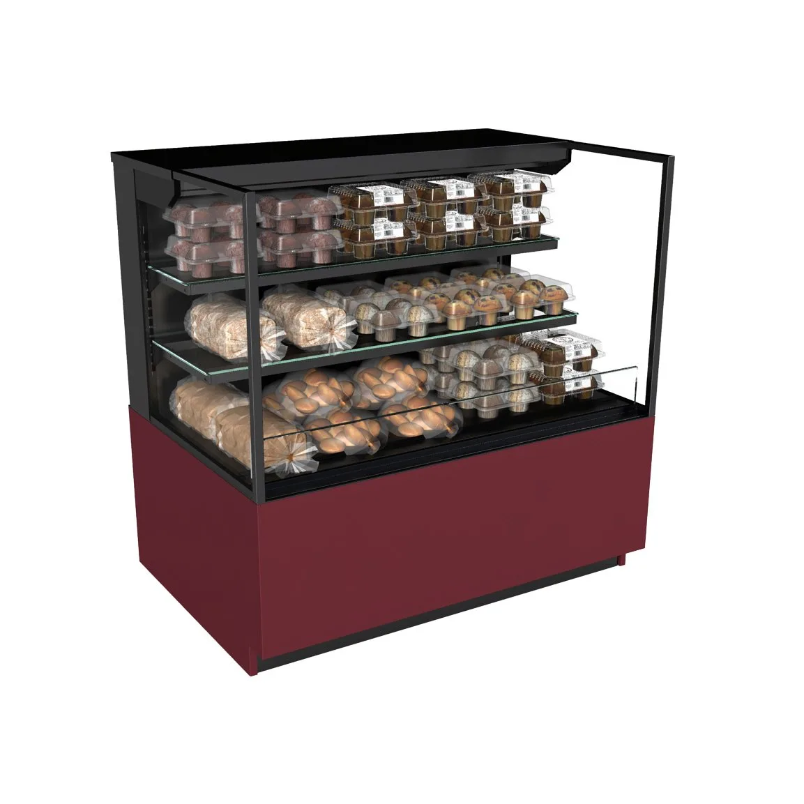 Structural Concepts NR4847DSSV 48" Reveal® Self-Service Non-Refrigerated Case, Freestanding