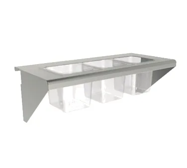 Wolf CONRAIL-ACB47 Condiment Rail, (7) 1/6 Size Pans or (3) 1/3 Size Pans