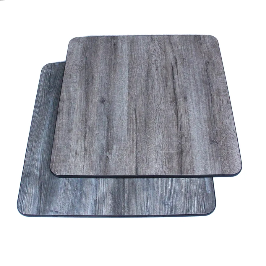 Klinger's Trading GKO3030 30x30 Square Reversible Gray/Knotty Oak T-Mold Laminate Table Top