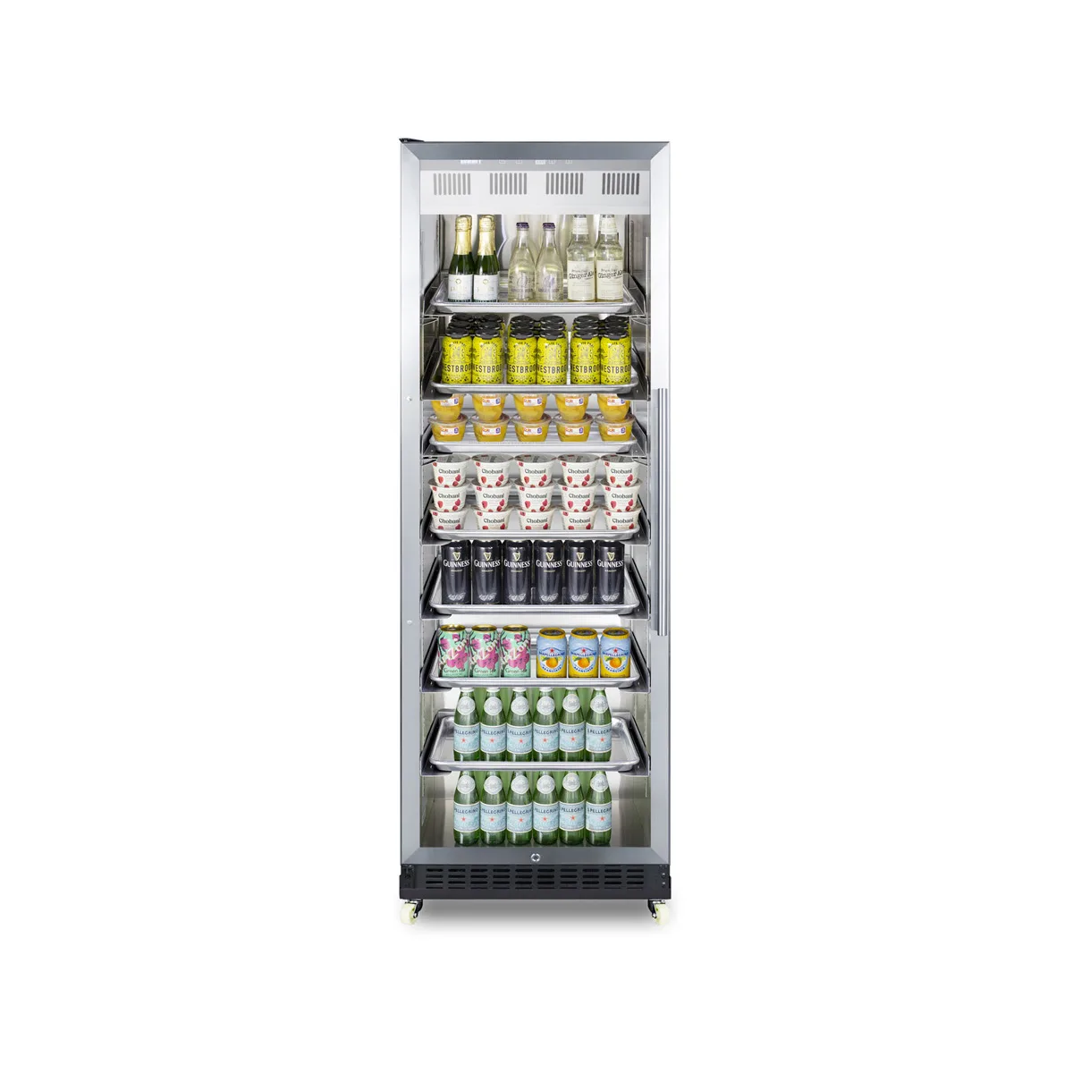 Summit SCR1401LHRI Beverage Center w/ Left Hinged Glass Door, in Black, 12.6 cu.ft