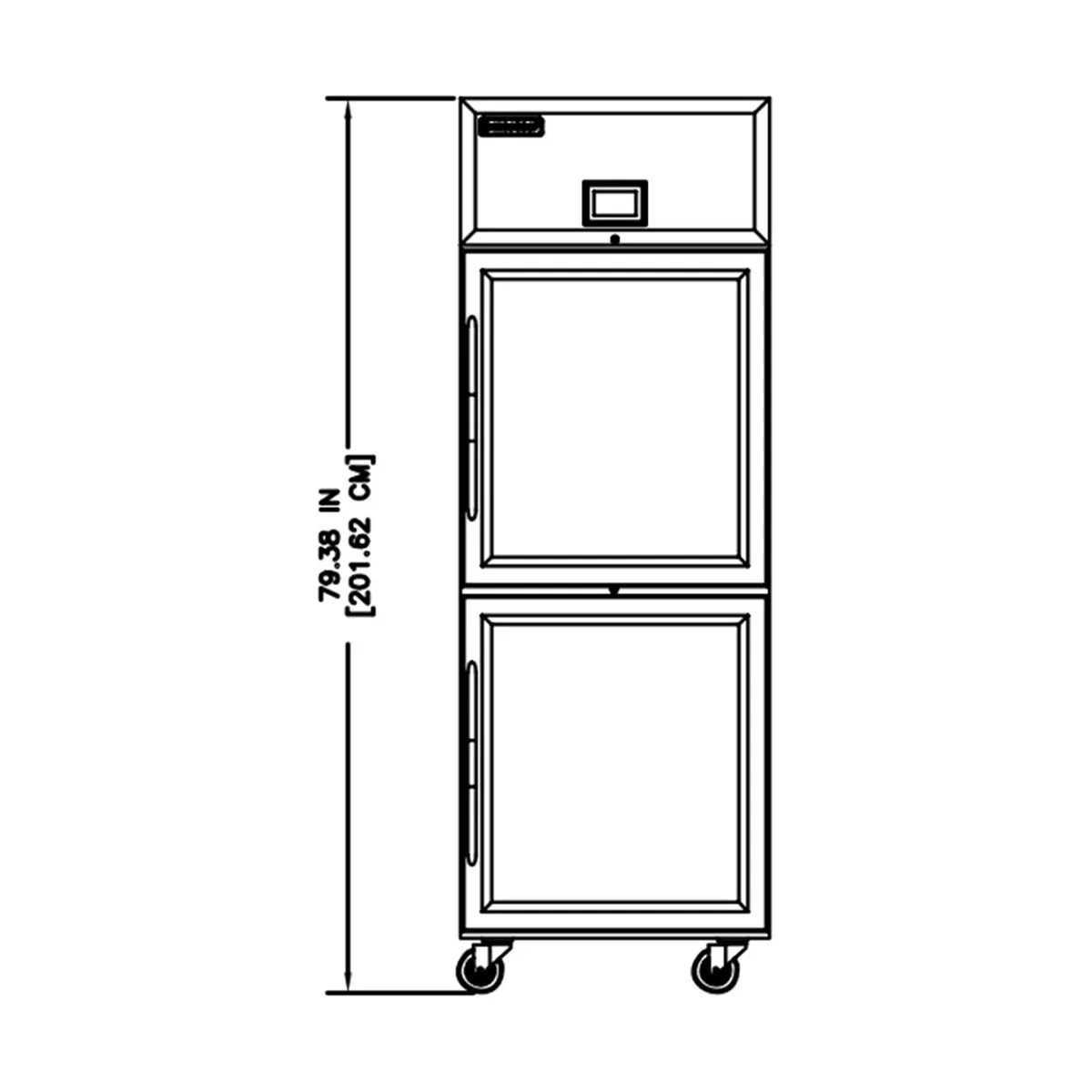 Delfield GARPT1P-GH 33" 1-Glass Door Pass-Thru Refrigerator, 23 cu. ft., Top Mounted