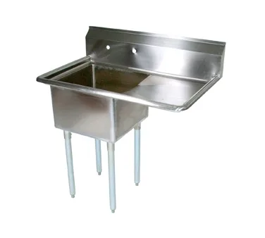John Boos E1S8-1620-12R18 36" One Compartment Sink, 16"W x 20"L Bowl With Right-Hand Drainboards