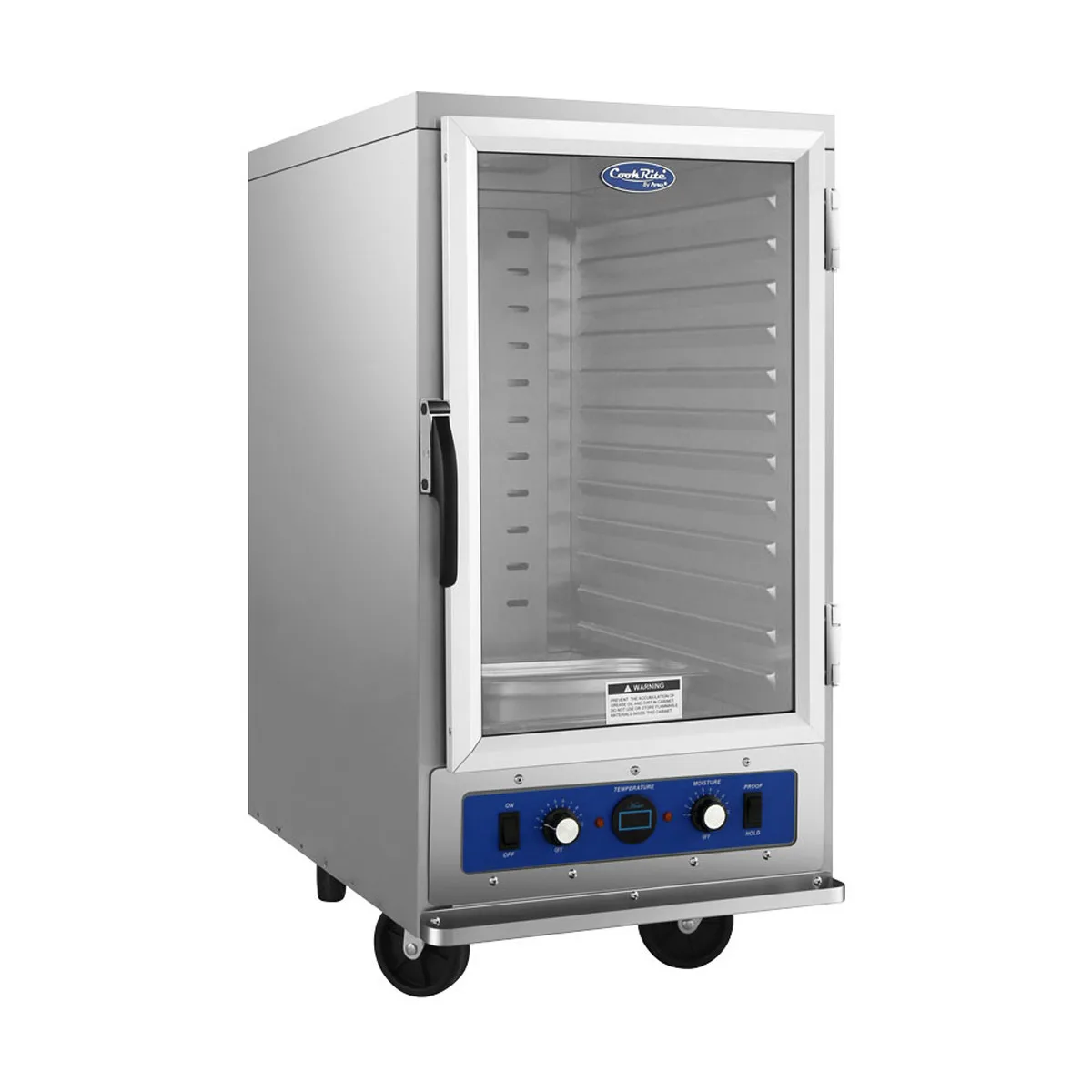 Atosa USA ATWC-9-P 42"H Heated Holding Cabinet, 12-Pan (18x26), Stainless Steel, Insulated, Mobile, 80-220°F