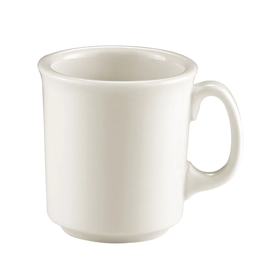CAC China EDM-14-AW - Eddie Jumbo Mug, 14 oz (4" Dia x 4" H) White Ceramic, Microwave Safe - 1 Dozen