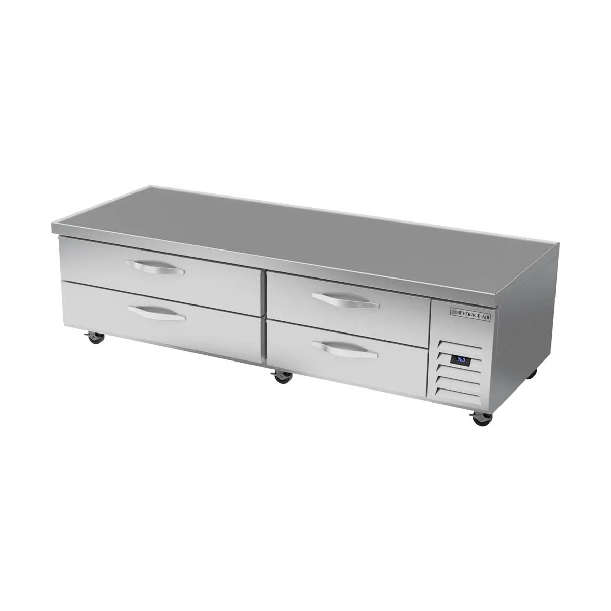Beverage Air WTRCS84HC 84" 4 Drawers Refrigerated Chef Base w/ Marine Edge, 17.5 cu. ft.