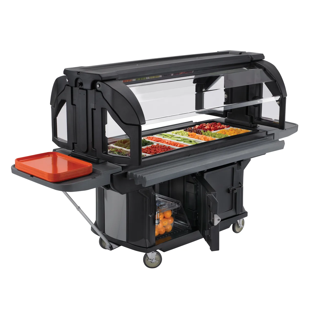 Cambro VBRUHD5110 Versa Food Bar™ Ultra Series Serving Buffet, Black, 5 ft. unit, (4) Pan