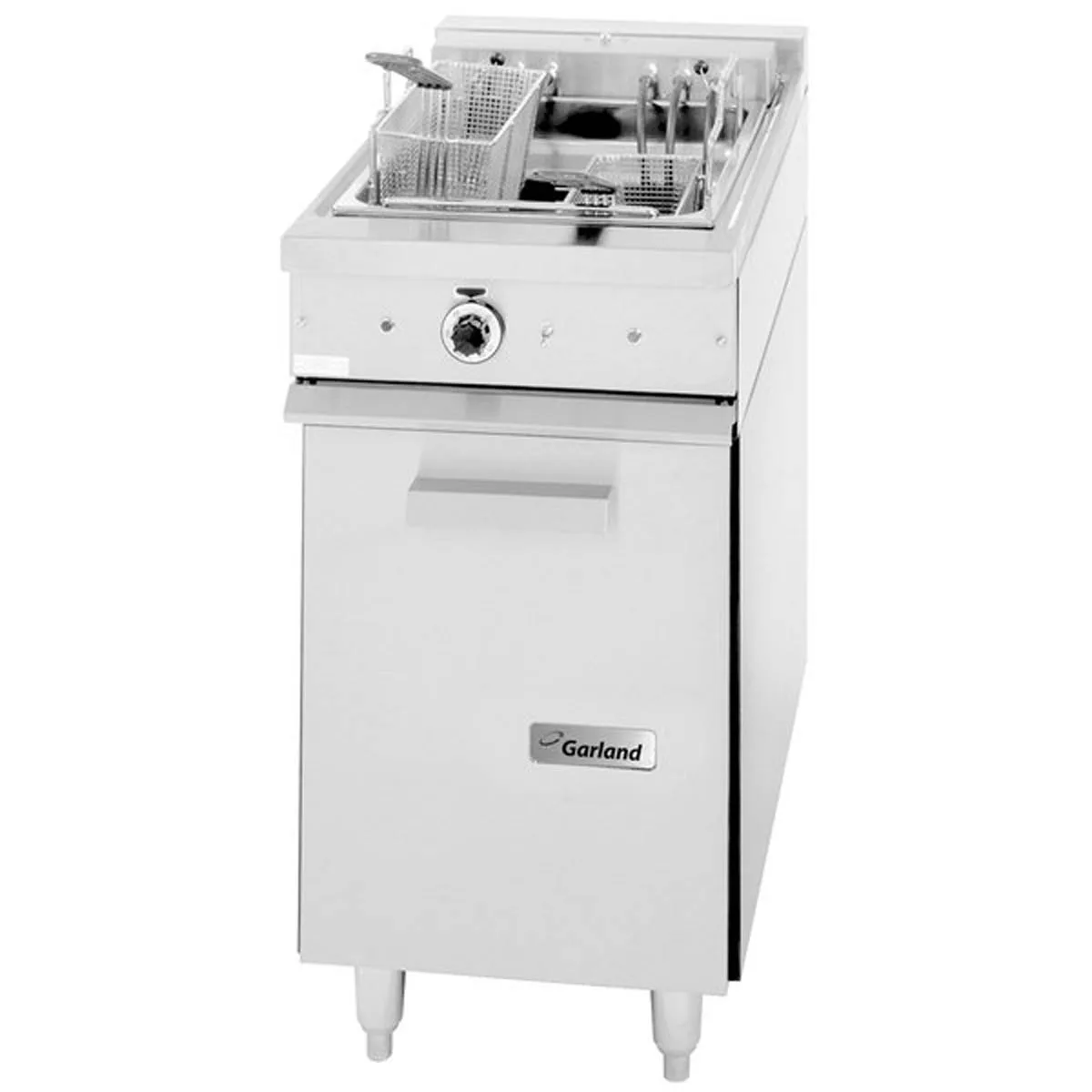 Garland US Range 36ES11 Full Pot Floor Model Electric Fryer w/ Nickel-Plated Frypot, 30-lbs. Fat